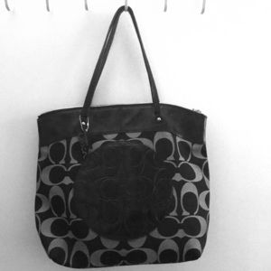 Coach Black and Grey tote bag